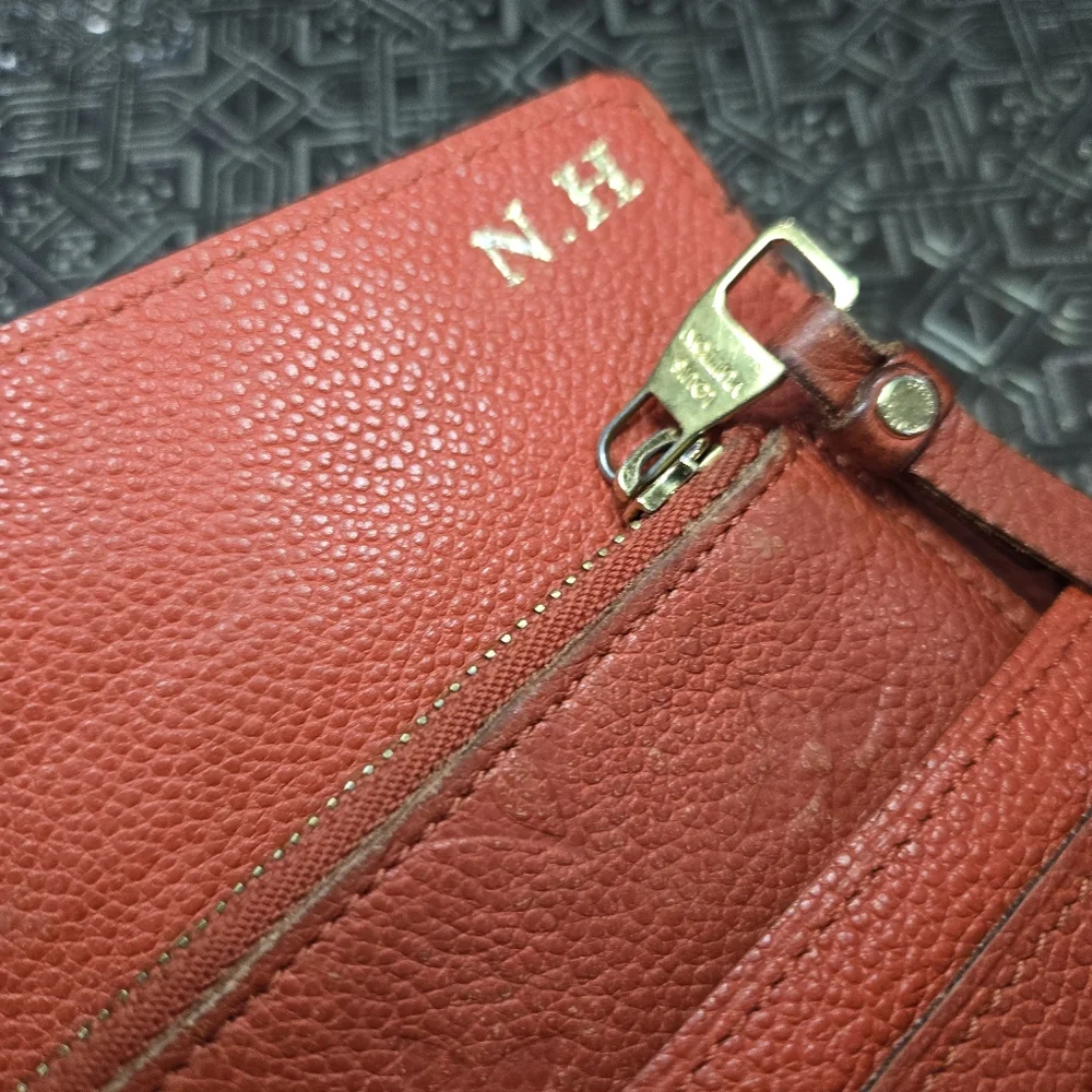 🐢 Louis Vuitton Portefeuille Curieuse Empreinte Red Wallet 2in1 Great Condition - Picture 15 of 15